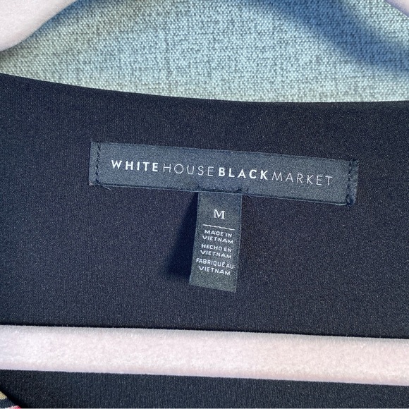 WHBM Medium White House Black Market Floral Keyhole Metal Accent Sleeveless Tank - Picture 5 of 7